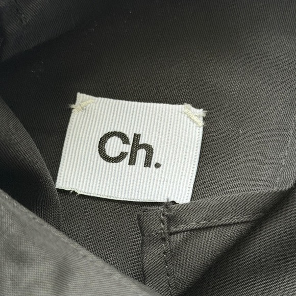 Chapter Shirt Mens Large Black Tencel Oversized Button Front Pocket Longline - Picture 12 of 16